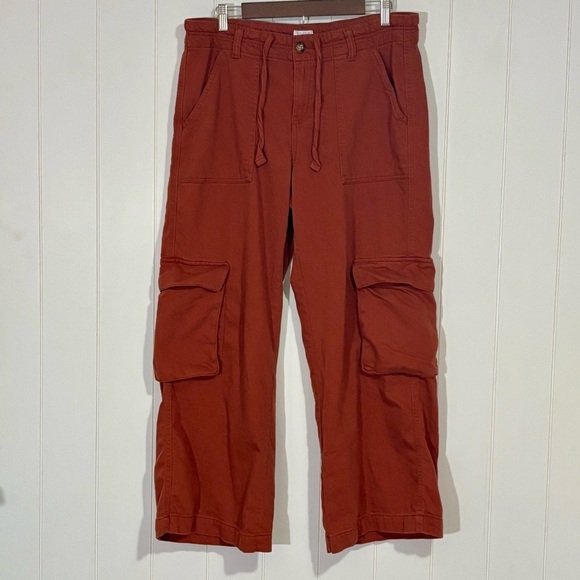 Time and Tru Pants - Women’s Wide Leg Drawstring Cargo Pants size 14 SHORT